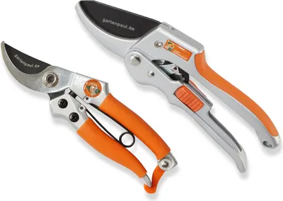 Produktbild von Gartenpaul 2er Set: Ratschengartenschere Premium, 30% mehr Kraft durch Ratschenfunktion + Damengartenschere Lady, super handlich mit Drahtschneider Funktion in der Klinge