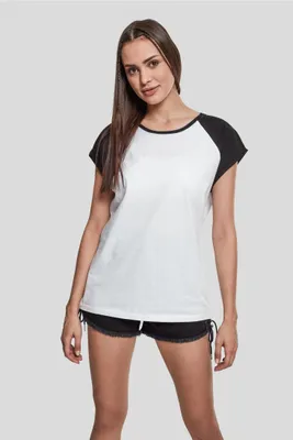 Zdjęcie produktu dla Urban Classics Ladies - RAGLAN Contrast Top weiß - S