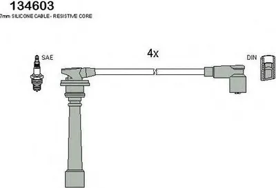 Produktbild von HITACHI 134603 Zündkabelsatz Zündleitungssatz