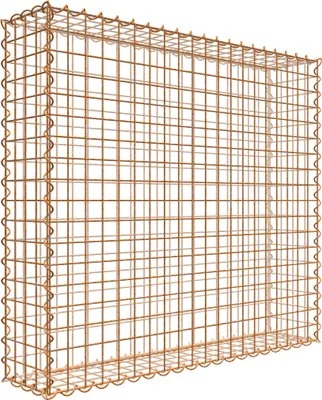 Obrázek produktu pro Rezavý gabion 100 cm x 90 cm x 20 cm (D x V x H), velikost ok 5 cm x 5 cm, spirála