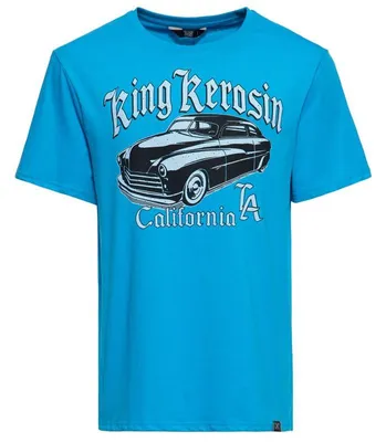 Produktbild von King Kerosin T-Shirt - California Greaser Blau 4XL