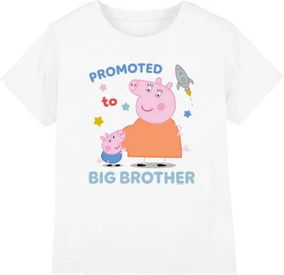Immagine prodotto di Peppa Pig - Maglietta "Promosso al Grande Fratello" per bambini TV15167 (152-158) (Bianco)