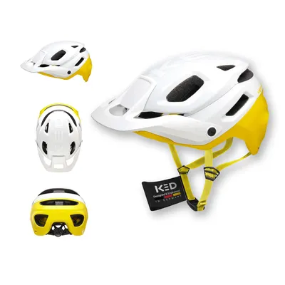 Produktbild von KED Pector ME-1 Mountainbike Helm: Mips Schutz, BOA® Fit System, 14 Belüftungsöffnungen Farbe: white yellow matt Größe: 58-61 (L)
