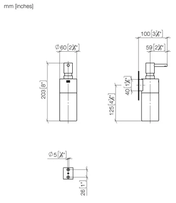 Produktbild von Dornbracht 83435970-26 Spender, Wandmodell SERIENNEUTRAL