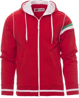 Produktbild von Herren Sweatjacke "NEVADA" - Payper Rot/Weiss L