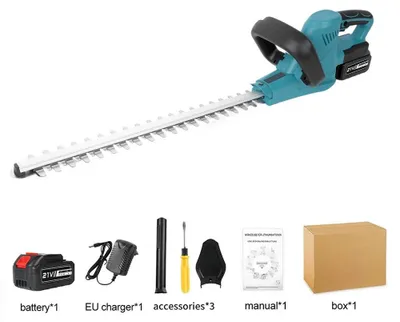 Immagine prodotto di Tagliasiepi e tagliaerba a batteria - Tagliasiepi e tagliaerba senza fili - Motore brushless da 2000 W - Doppia lama - 1 batteria da 18 V inclusa