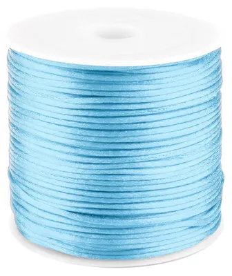 30m Satinschnur Flechtkordel 1mm, himmelblau