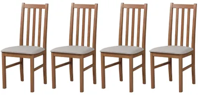 Image de CHAISE DE SALLE À MANGER - Lot de 4 Bos 10 noyer clair soro 23