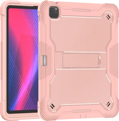 Produktbild von Schutzhülle für iPad Pro 13 Zoll M4 (2024) Robust Hybrid Tablet Hülle mit Ständer Roségold