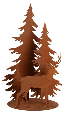 Produktbild von Clayre & Eef Weihnachtsdekorationsfigur Weihnachtsbaum 30x25x50 cm Braun Metall