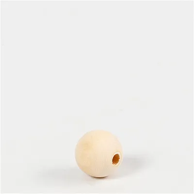 Produktbild von Holzperle, D 15 mm, Lochgröße 3 mm, 20 Stk/ 1 Pck [HOB-566660]
