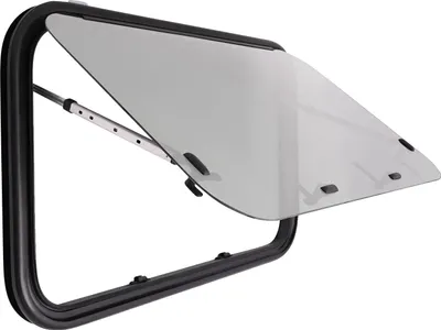 Produktbild von RV Ausstiegsfenster, gehärtetes Glas, langlebige Aluminiumlegierung, schwarz