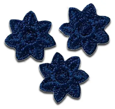 Obrázek produktu pro Mono-Quick 3 stars blue - nažehlovací nášivka, nažehlovací aplikace, nášivky, k nažehlení, velikost: 1,5 x 1,5 cm