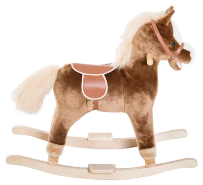 Produktbild von HOMCOM Schaukelpferd Baby Schaukeltier Plüsch Spielzeug Kinder