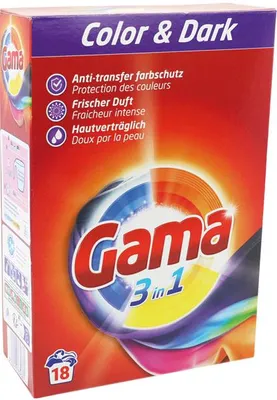 Produktbild von GAMA Vollwaschmittel Color 18WL 1,08kg Packung
