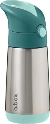 Produktbild von Thermoskanne Thermosflasche Isolierflasche Silikonstroh 350 ml Emerald Forest BBox