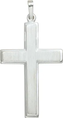 Produktbild von JOBO Anhänger Kreuz 925 Sterling Silber rhodiniert teilmattiert