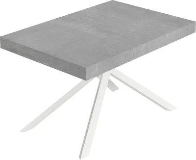 Obrázok produktu pre Rozťahovací stôl 130/390x90 cm Niket betónové biele nohy
