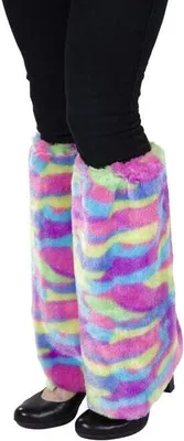 Produktbild von Stulpen - Regenbogen-Plüsch - für Erwachsene