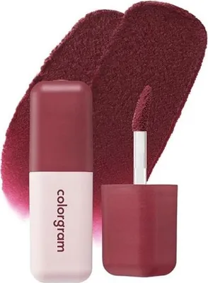 Produktbild von Colorgram Nude Blur Tint #12 Bloody Plum 5g - Pflaumenfarbener Satin-Lippentönung