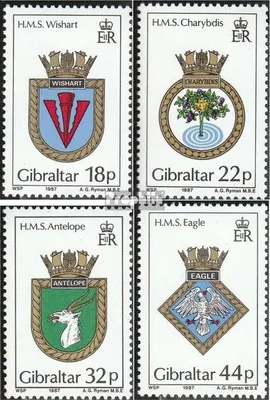 Produktbild von Briefmarken Gibraltar 1987 Mi 521-524 (kompl.Ausg.) postfrisch Schiffswappen