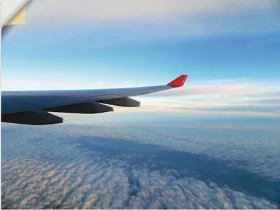 Produktbild von ARTland Wandbild, selbstklebend Flugzeug Größe: 40x30 cm