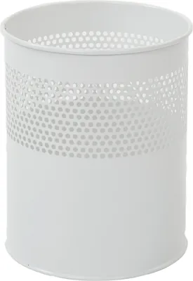 Produktbild von Halbperforierter Papierkorb 10 Liter, Weiß