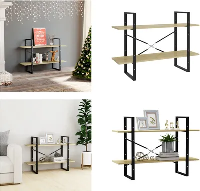 Immagine prodotto di vidaXL Libreria 2 scomparti rovere Sonoma 100x30x70 cm Materiale a base di legno - Libreria - Librerie - Libreria - Librerie