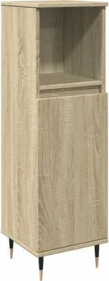 Obrázok produktu pre vidaXL Kúpeľňová skrinka Sonoma Oak 30x30x100 cm Materiál dreva