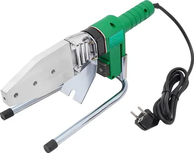 Image de Soudeuse pour tuyaux en plastique - Machine à souder les tuyaux - 220 V - 1500 W - Pour PPR/PB/PE/PV - 6 mandrins chauffants - Blanc