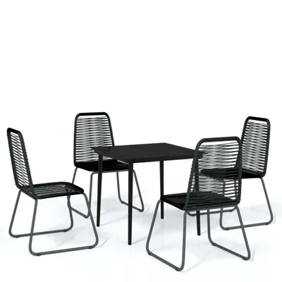 Image de vidaXL Ensemble de jardin 5 pièces noir