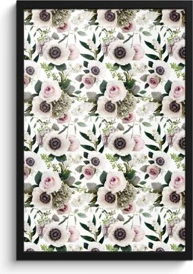 Produktbild von MuchoWow® MuchoWow® Gerahmtes Poster Blumen - Rosen - Anemone 40x60 cm - Poster mit zchwarzem Bilderrahmen - Papierdruck - Wandbilder