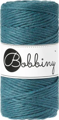 Produktbild von Bobbiny Macrame Cord 3 mm 100 m Peacock Blue Schnur