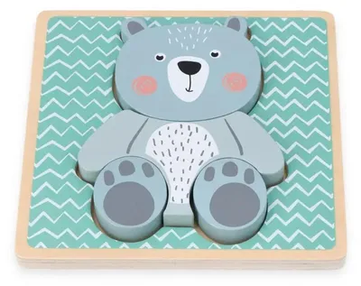 Produktbild von Adam Toys Holzpuzzle mit Teddybär