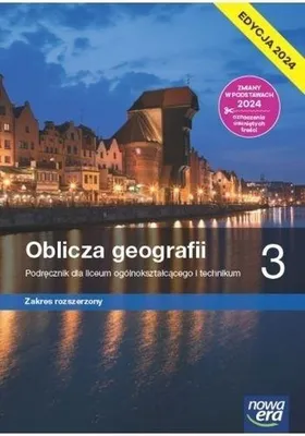 Zdjęcie produktu dla WSiP Oblicza geografii 3. Podręcznik. Zakres rozszerzony. Edycja 2024, Edukacyjny, Polski, Broszurowa okładka, 368 stron(y)