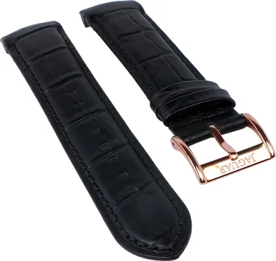 Produktbild von Jaguar | Uhrenarmband Leder schwarz Kroko-Optik für Modell J683 J682