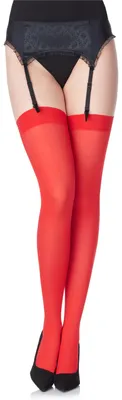 Image de Bas à jarretelles en microfibre Merry Style pour femmes MS 799 40 DEN (rouge, XL-XXL (46-50))