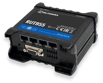 Immagine prodotto di Router industriale Teltonika 4G LTE DualSIM RUT955 (RUT955T03520) 802.11n, 10/100 Mbit/s, Ethernet LAN (RJ-45) Porte 4, 2G/3G/4G