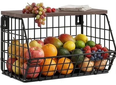 Image de Omgoods - Panier à fruits suspendu pour la cuisine et le rangement