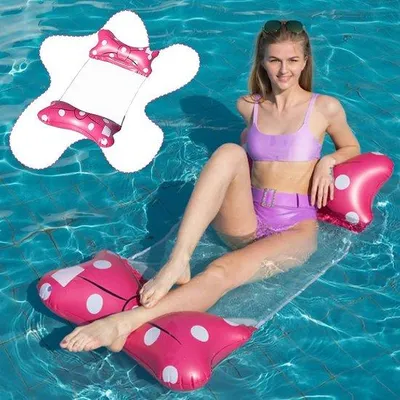 Produktbild von Famanu Luftmatratze Schwimmbad - Aufblasbare Wasserhängematte, Schwimmmatratze für Erwachsene