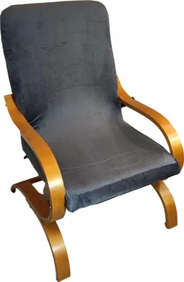 Produktbild von MEBLE ODNOWA, Samtbezug, Samt-Sesselbezug, Finka-Sessel, Dunkelgrau, dicker Schonbezug, Formstabil, Elastisch, Strapazierfähig, Maschinenwaschbar