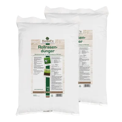 Produktbild von HaGaFe Rollrasendünger für Neuanlagen, 2 x 10 kg, Rasendünger für Rollrasen, Spezial Dünger, organisch mineralisch