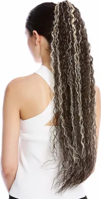 Produktbild von WIG ME UP Zopf Pferdeschwanz Extrem Lang Voluminös Krepplocken Braun Blond Mix N857-V-8TT26