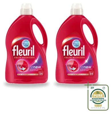 Produktbild von 2 x Fleuril Renew Color Flüssigwaschmittel für bunte Wäsche - Vorratspackung - 2 Stücke