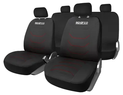 Obrázok produktu pre Poťahy sedadiel do auta Sparco Corsa Black/Red
