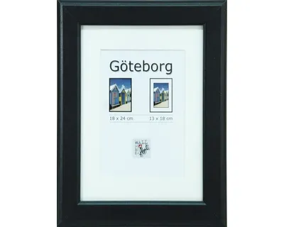 Produktbild von Portraitrahmen MDF Göteborg schwarz 18x24 cm