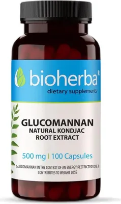 Obrázek produktu pro Glukomannan 500 mg 100 kapslí PZN 18216309