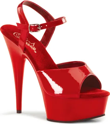 Produktbild von DELIGHT-609 Damen Sandale von Pleaser, Rot , EU 36, US 6