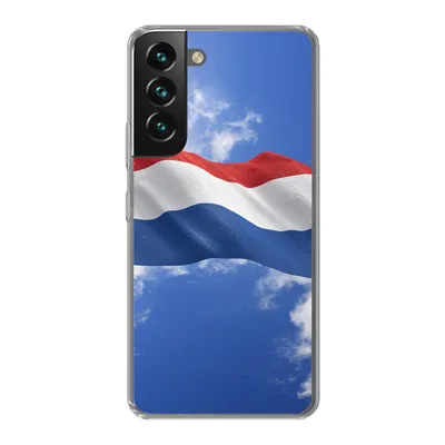 Produktbild von MuchoWow® Handyhülle Schutzhülle Hülle für Samsung Galaxy S22 Die Flagge der Niederlande weht am Himmel Silikon Softcase Handy Hülle - Mobiltelefonhülle