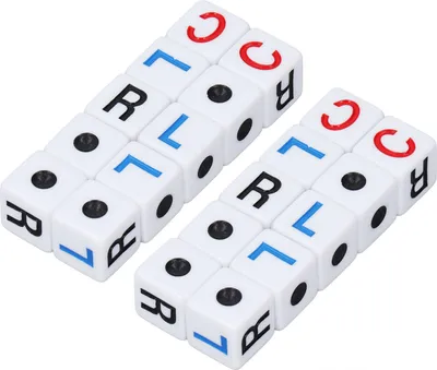 Immagine prodotto di Dadi sinistra-destra-centro, 20 pezzi, plastica, per giochi di società e incontri conviviali